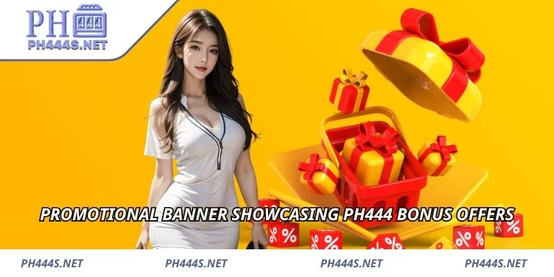 Promotional banner showcasing PH444 bonus offers