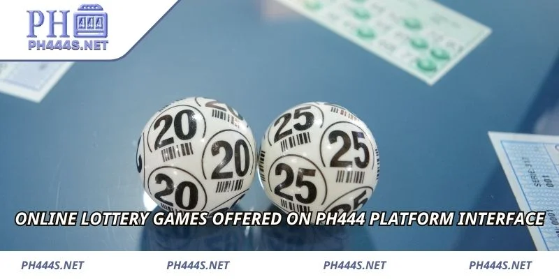 Online lottery games offered on PH444 platform interface