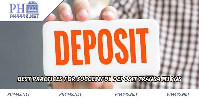 Best practices for successful deposit transactions
