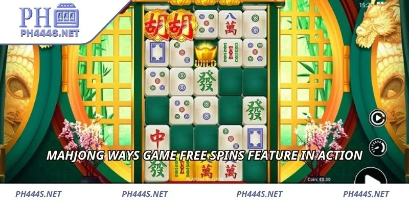 Mahjong Ways game free spins feature in action