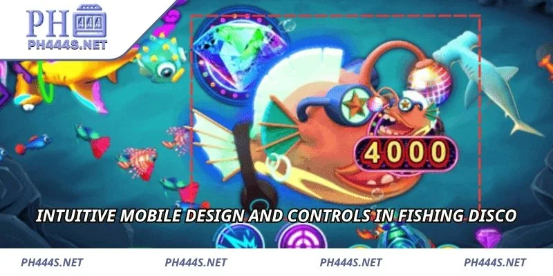 Intuitive mobile design and controls in Fishing Disco