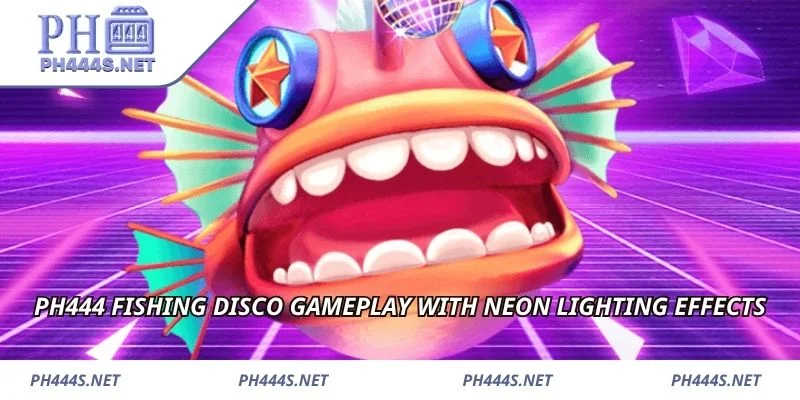 PH444 Fishing disco gameplay with neon lighting effects