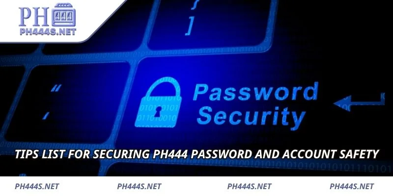 Tips list for securing PH444 password and account safety