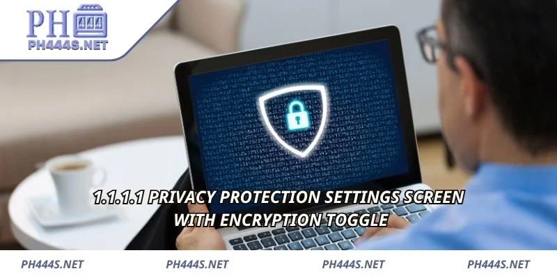 1.1.1.1 privacy protection settings screen with encryption toggle