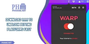 Download 1.1.1.1 to unblock betting platforms fast